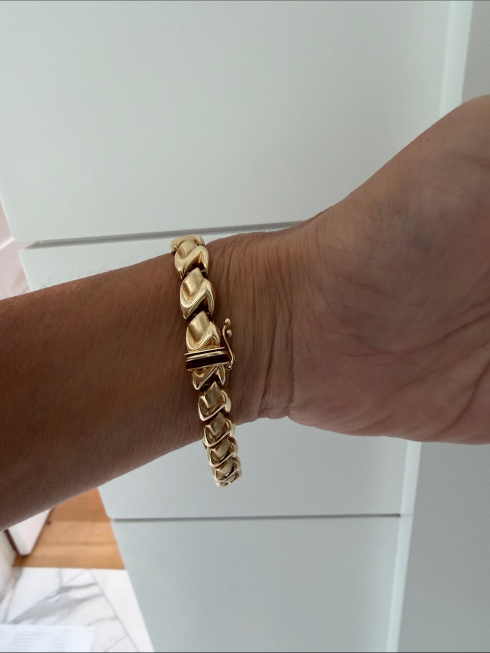 14K Italy Gold Link Bracelet - Italian Made - Picture 7 of 7